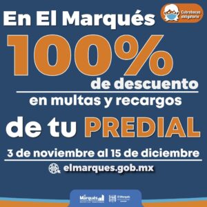 Predial 2020 descuentos Noviembre Diciembre