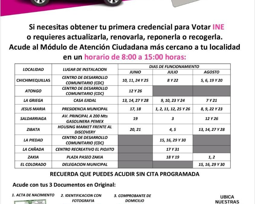 Cambiar el INE en Zakia