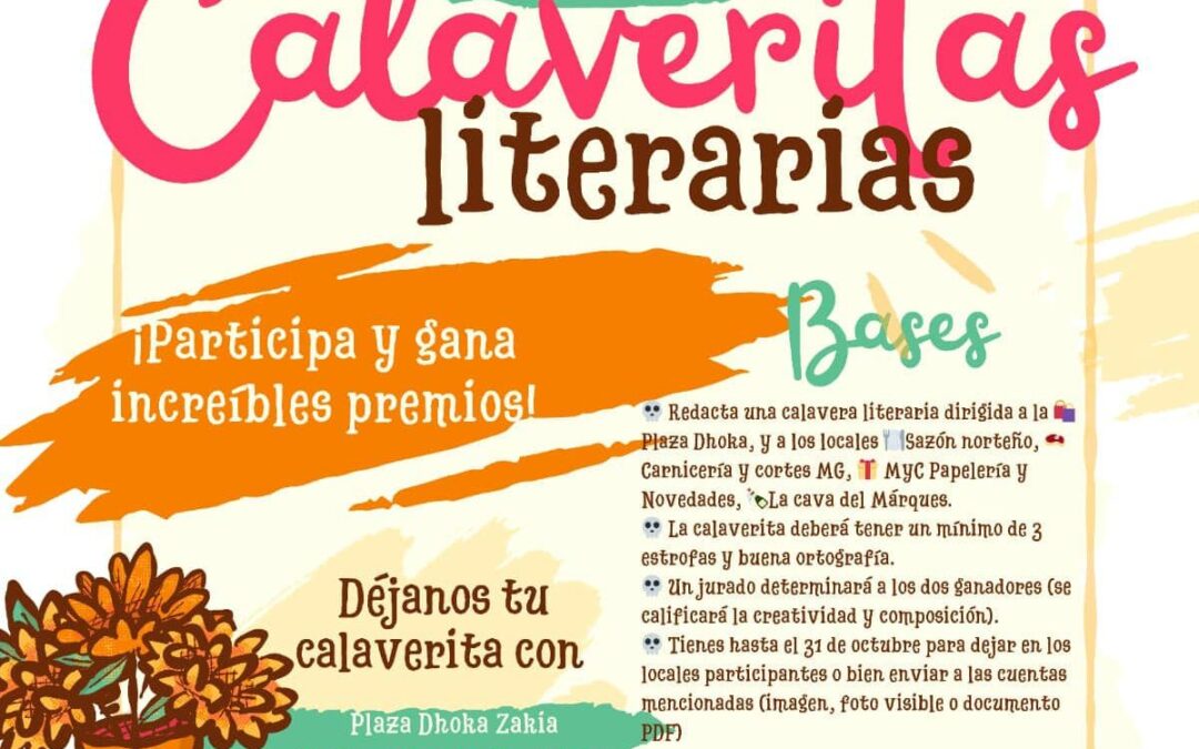 Calaveritas Literarias, Plaza Dhoka 31 Octubre 2024